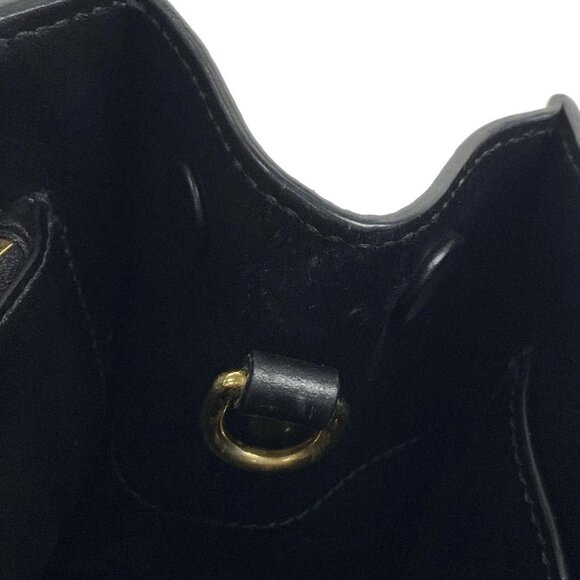 Auth PRADA Monochrome Bag Black Saffiano Leather Tote Bag - Picture 15 of 16